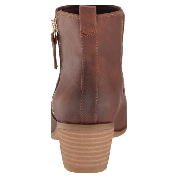 NEW Dr. Scholl's Lawless Ankle Booties Copper Brown Faux Leather Size 8.5M - Picture 3 of 7